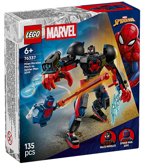LEGO Marvel Mech di Miles Morales Vs. Spider-Man 2099 76337